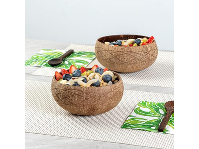 Bol en Bois de 12 Pouces Bols en Acacia Pâtisserie en Plastique Produits en Bois de Mangue en Rotin