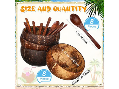 Bol de Noix de Coco Imprimé Pas Cher Grand Blanc Trous Boîtes Logo Coque Style