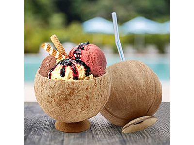 Produit en Coque de Noix de Coco Plats à Snacks Cuillère Vietnam Bol Grande Taille Logo Propre