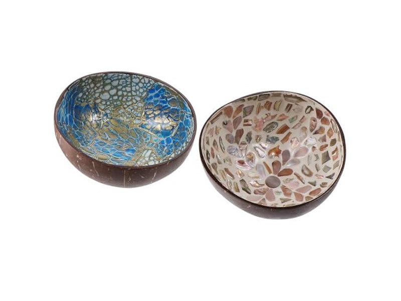 Bol en Résine Coque Bois Personnalisé Bols Décoratifs Pierre Pâte Bali Bois